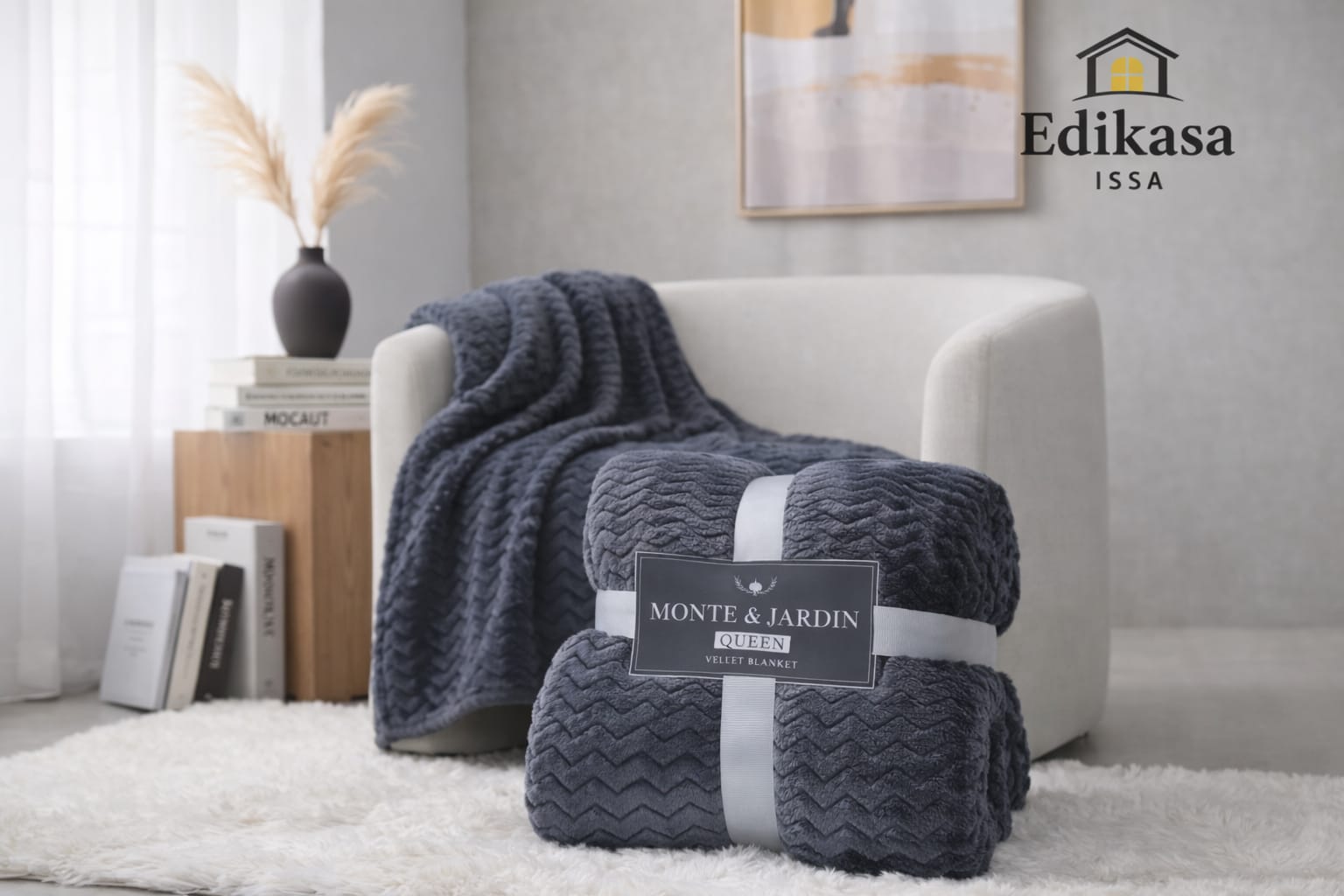 Cobija ovejera gris oscuro