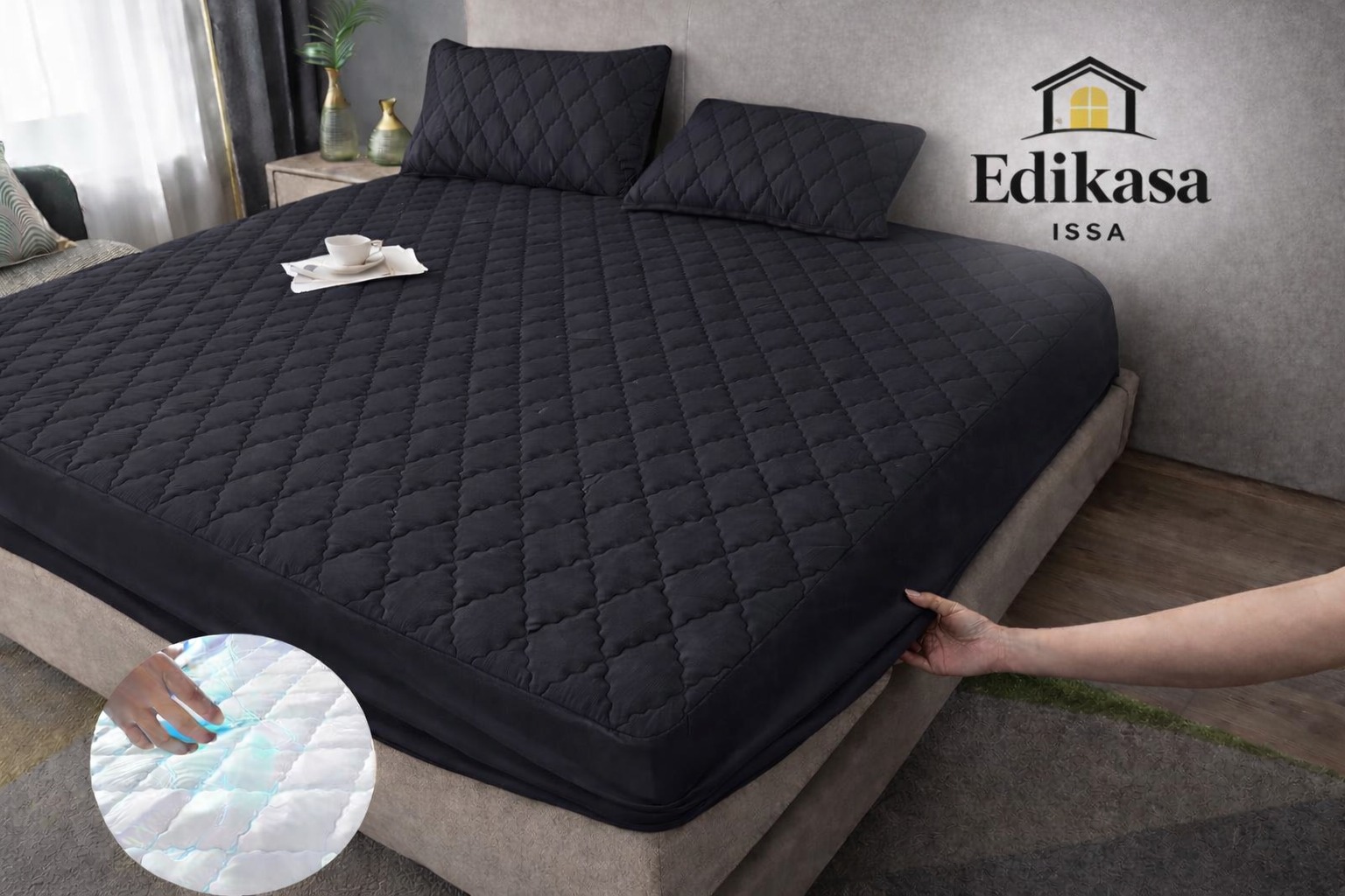 Protector para colchón Negro