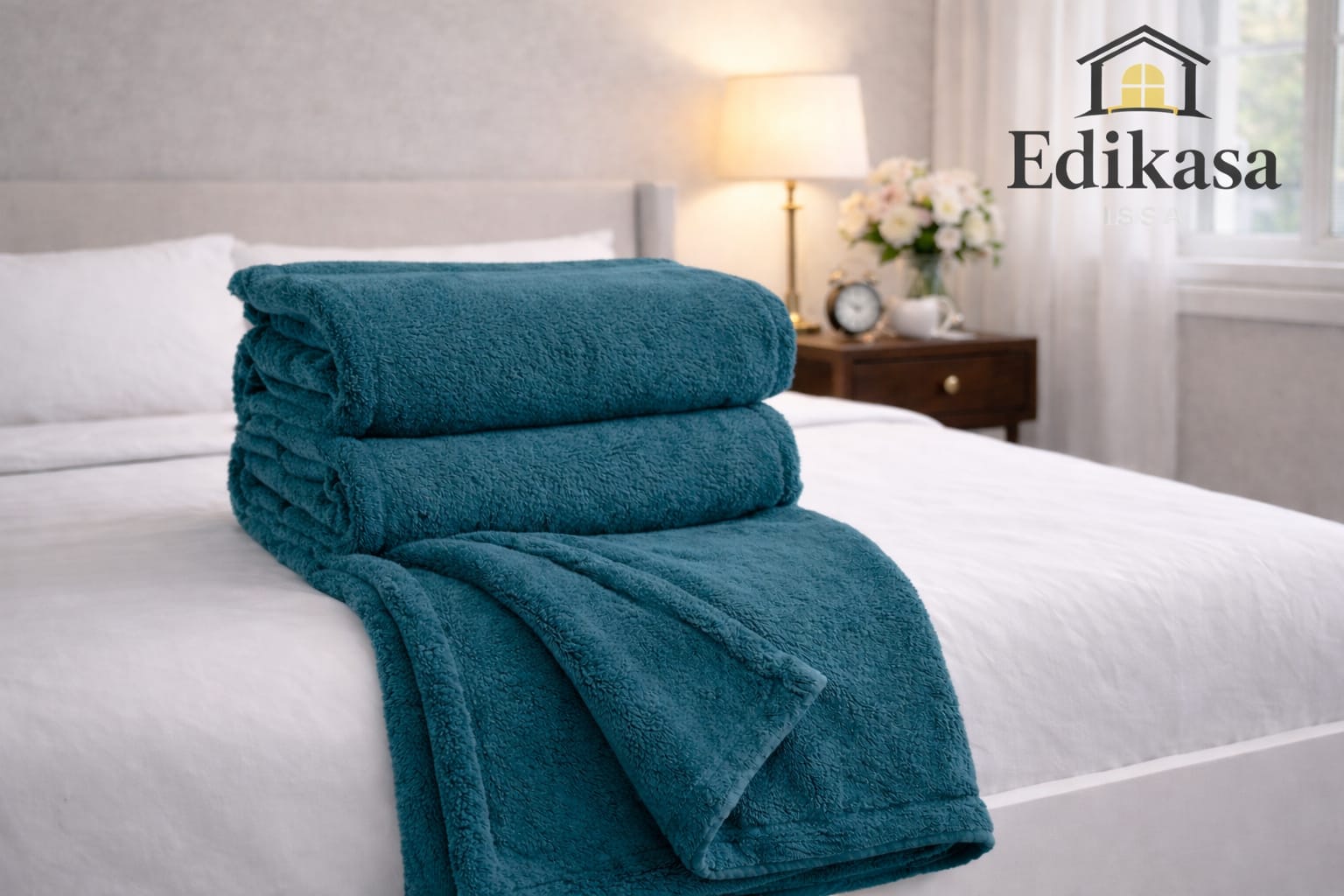 Cobijas unicolor Verde Petroleo