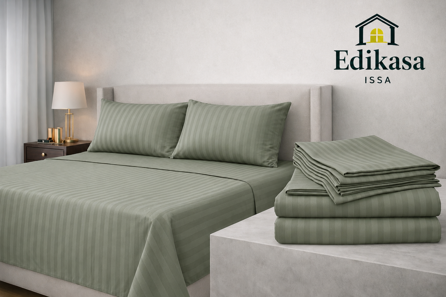 Sábanas unicolor Verde Matcha 